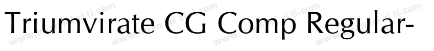 Triumvirate CG Comp Regular字体转换